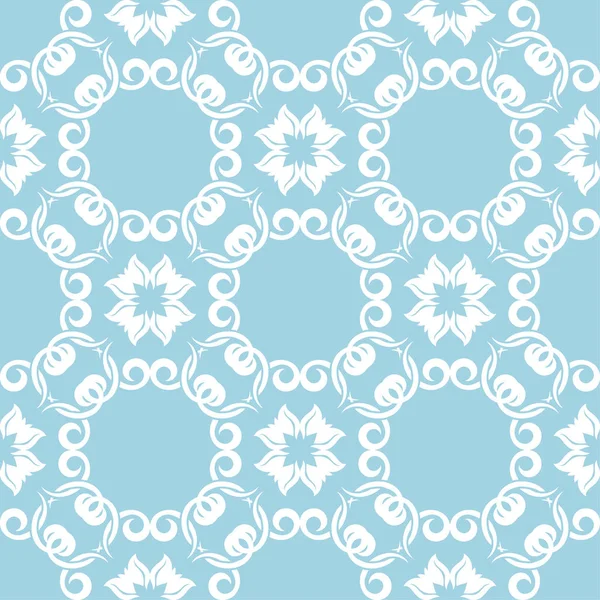 Lacivert zemin üzerine beyaz çiçek süsleme. Tekstil ve duvar kağıtları için seamless modeli