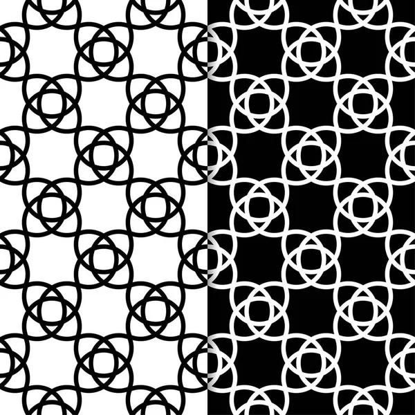 Siyah ve beyaz geometrik yazdırır. Web, Tekstil ve duvar kağıtları için dikişsiz desen seti