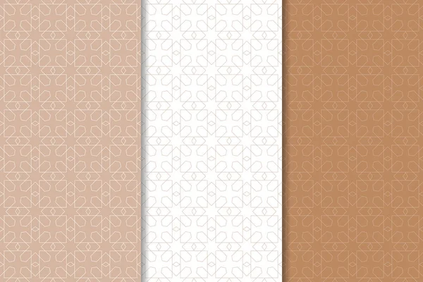 Kahverengi ve beyaz geometrik Dikişsiz desen web, Tekstil ve duvar kağıtları için