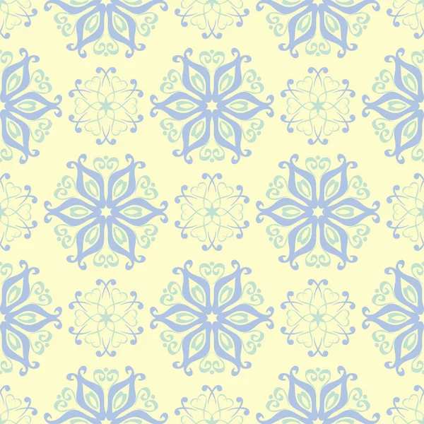 Bej renkli çiçek seamless modeli. Arka plan duvar kağıtları, Tekstil ve kumaş için mavi ve yeşil ışık çiçek öğeleri ile