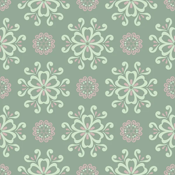 Zeytin yeşili çiçek Dikişsiz desen soluk pembe elemanları ile. Arka plan duvar kağıtları, Tekstil ve kumaş için çiçek tasarımları ile