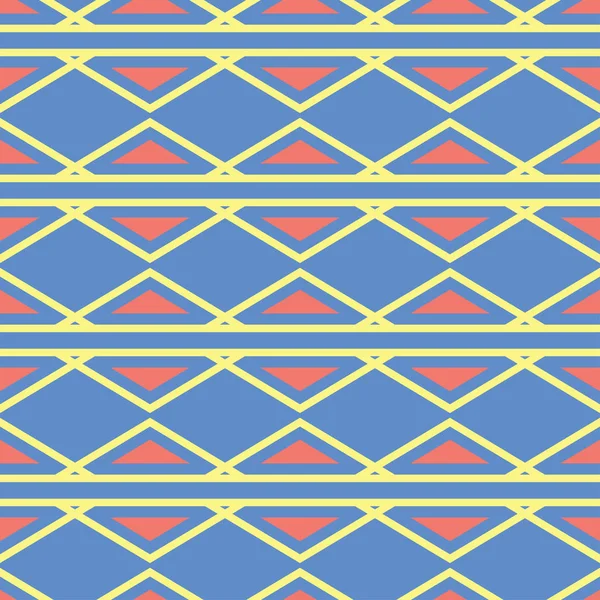 幾何学的な背景。青のシームレス パターン — ストックベクタ