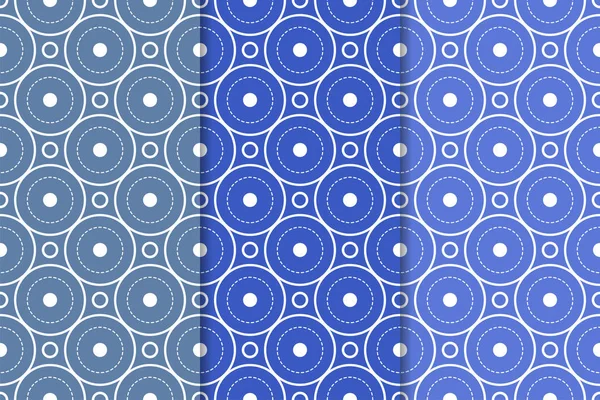 Mavi geometrik süsler. Web, Tekstil ve duvar kağıtları için dikey Dikişsiz desen seti