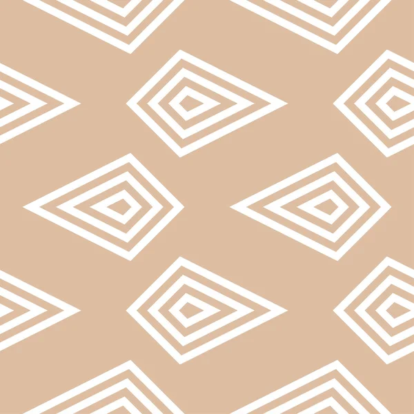 Estampado Geométrico Beige Blanco Patrón Sin Costuras Para Tela Textil — Vector de stock