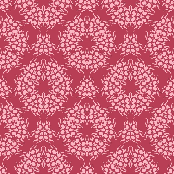 Kırmızı çiçek süsleme. Tekstil ve duvar kağıtları için seamless modeli