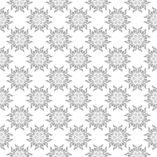 Işık gri çiçek süs tasarım beyaz. Tekstil ve duvar kağıtları için seamless modeli