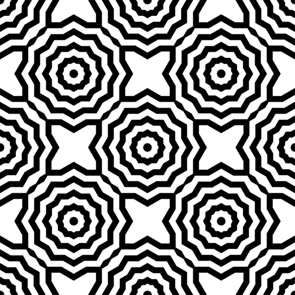 Geometrische Zwart Wit Abstracte Naadloze Patroon Achtergrond Voor Wallpapers Textiel — Stockvector