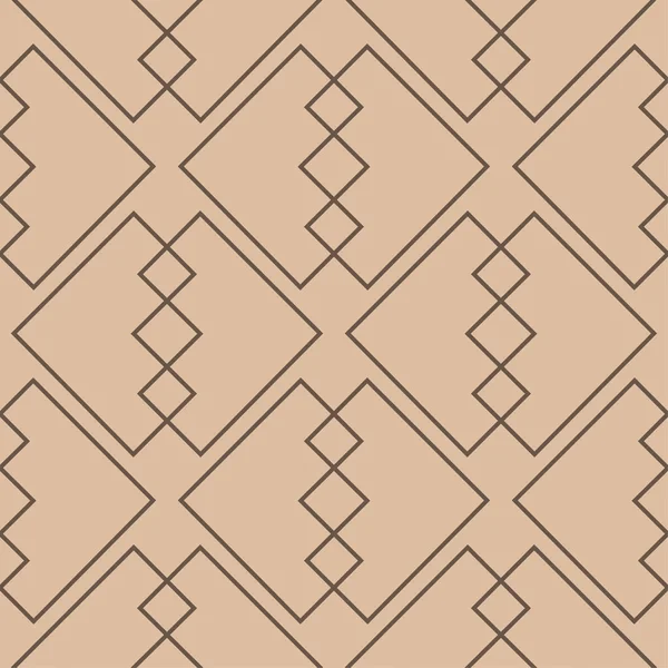 Bej ve kahverengi geometrik süsleme. Web, Tekstil ve duvar kağıtları için seamless modeli