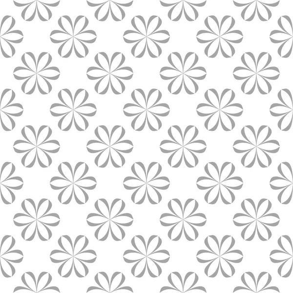 Beyaz arka plan üzerine açık gri çiçek süsleme. Tekstil ve duvar kağıtları için seamless modeli