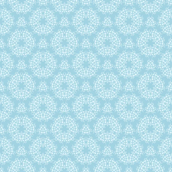 Beyaz ve mavi çiçek desenli. Tekstil ve duvar kağıtları için sorunsuz süsleme
