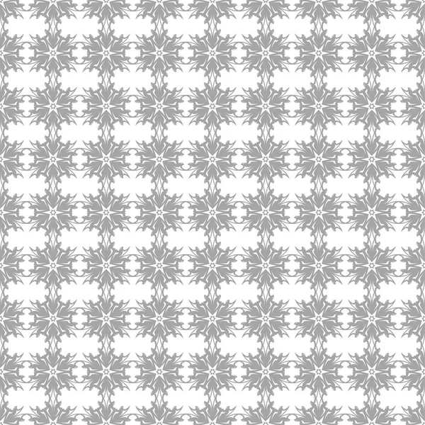 Beyaz arka plan üzerine açık gri çiçek süsleme. Tekstil ve duvar kağıtları için seamless modeli