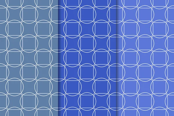 Patrones Geométricos Azules Verticales Sin Costura Para Tela Textiles Fondos — Vector de stock