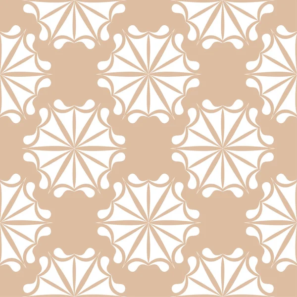 Bej renkli arka plan üzerinde beyaz çiçek süsleme. Tekstil ve duvar kağıtları için seamless modeli