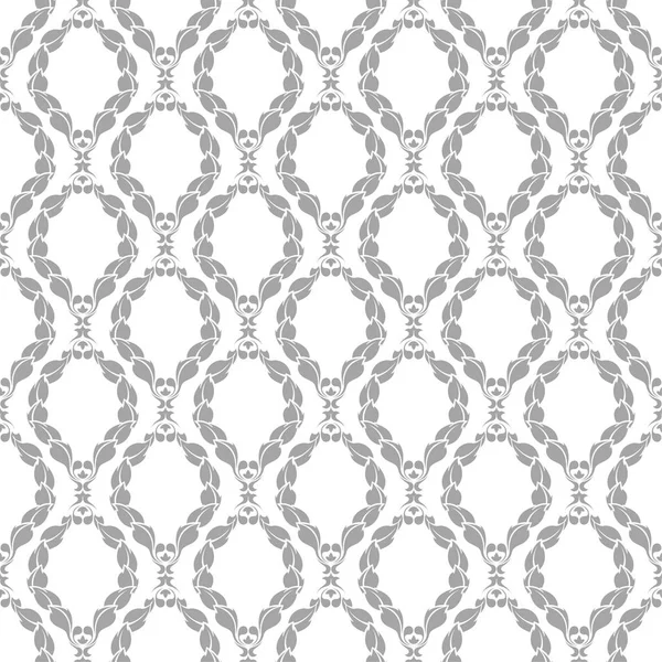 Beyaz arka plan üzerine açık gri çiçek tasarım. Tekstil ve duvar kağıtları için seamless modeli