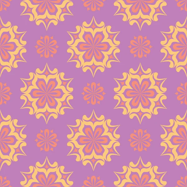 Çiçek seamless modeli. Parlak mor arka plan duvar kağıtları, Tekstil ve kumaş için renkli tasarımı ile
