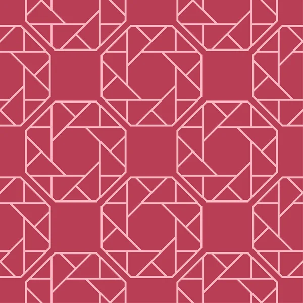 Kırmızı ve soluk pembe geometrik süsleme. Web, Tekstil ve duvar kağıtları için seamless modeli