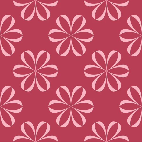 Kırmızı zemin üzerine çiçek süsleme. Tekstil ve duvar kağıtları için seamless modeli