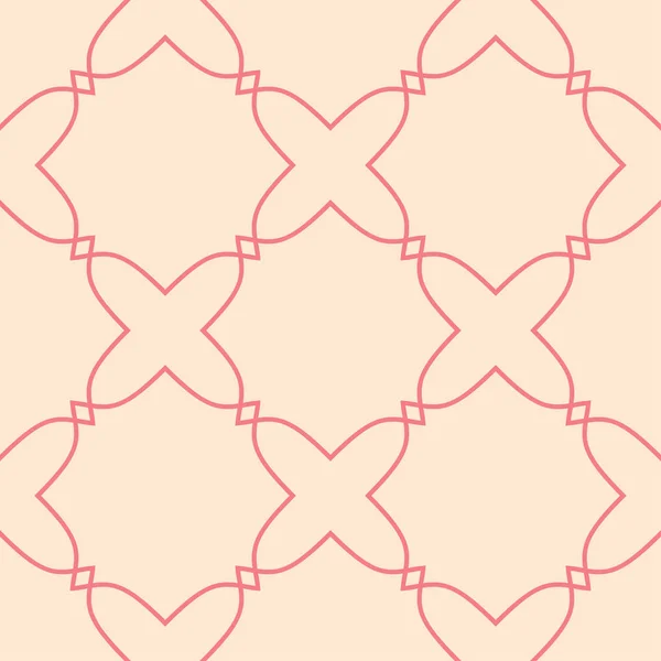 Kırmızı Bej Geometrik Süsleme Web Tekstil Duvar Kağıtları Için Seamless — Stok Vektör