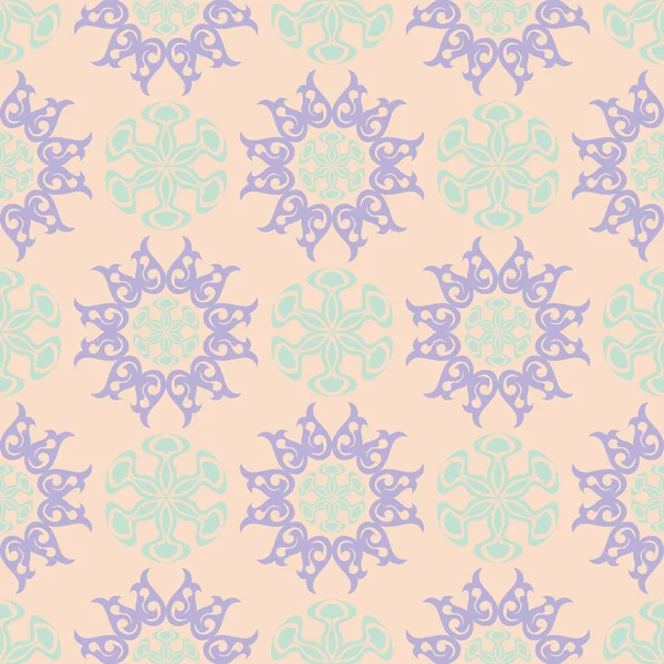 Sorunsuz çiçek desenli. Duvar kağıtları, Tekstil ve kumaş için bej mor ve mavi arka plan