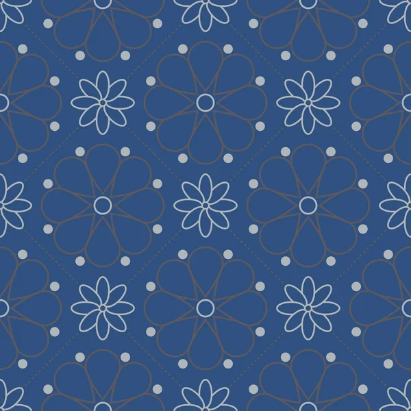 Mavi çiçek sorunsuz arka plan. Tasarım deseni duvar kağıtları, Tekstil ve kumaş çiçek öğeleri