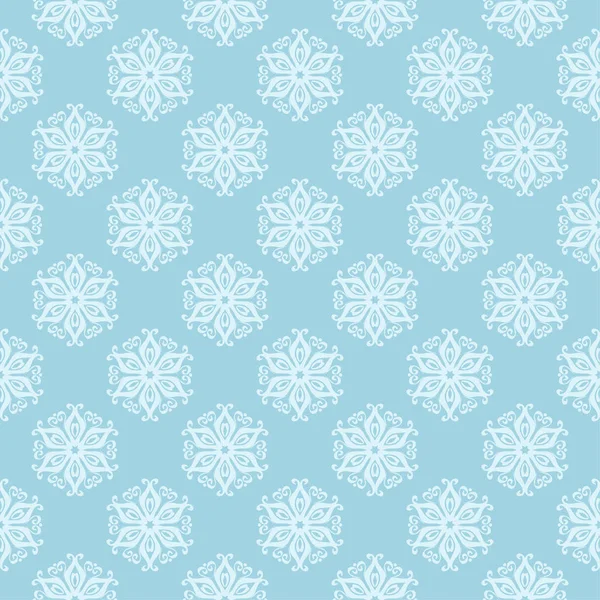 Beyaz ve mavi çiçek desenli. Tekstil ve duvar kağıtları için sorunsuz süsleme