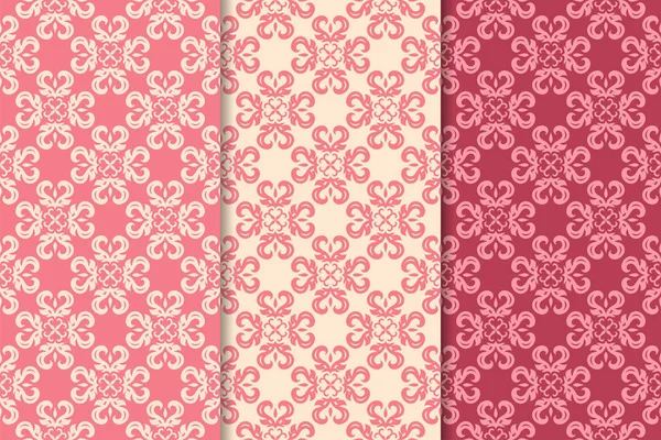 Kiraz kırmızı çiçekli süs tasarımlar. Duvar kağıtları ve kumaşlar için dikey Dikişsiz desen