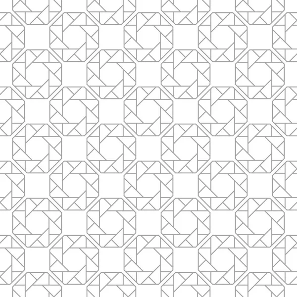 Ornement Géométrique Gris Sur Fond Blanc Modèle Sans Couture Pour — Image vectorielle