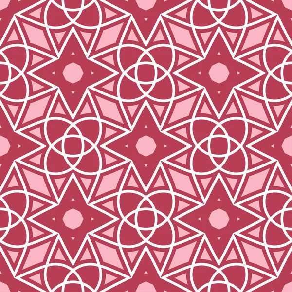 Rode Naadloze Achtergrond Geometrische Patroon Van Roze Beige Voor Behang — Stockvector