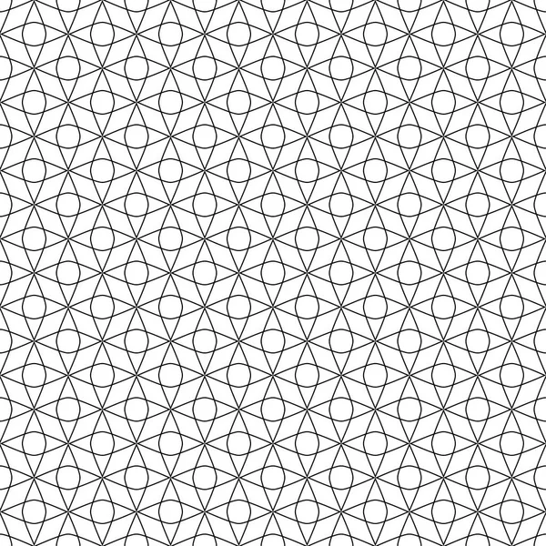 Beyaz arka planda siyah geometrik süsleme. Web, Tekstil ve duvar kağıtları için seamless modeli