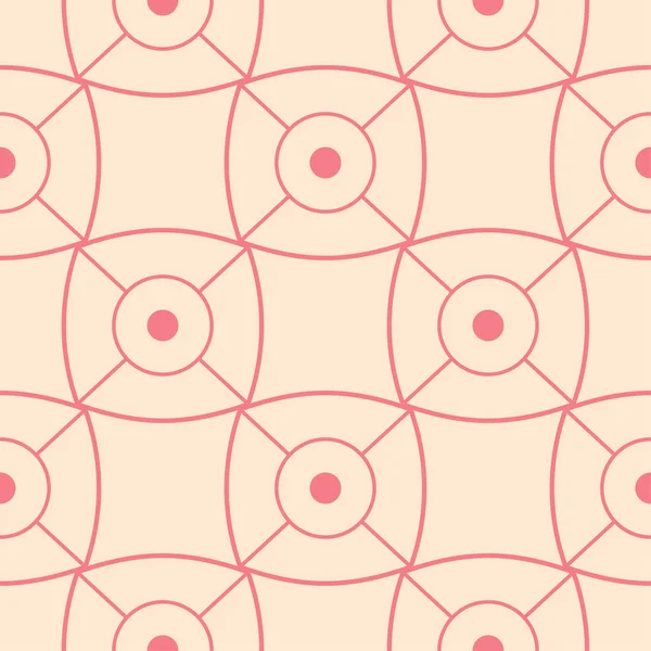 Kırmızı ve bej geometrik süsleme. Web, Tekstil ve duvar kağıtları için seamless modeli