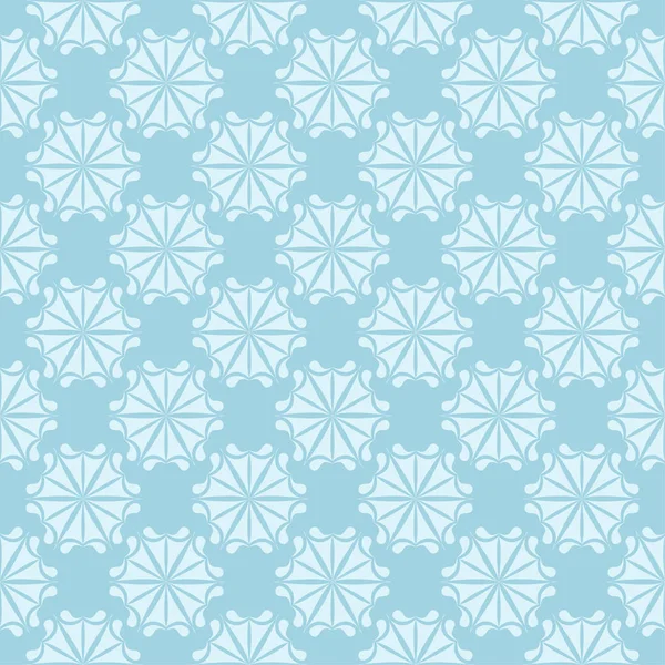 Mavi zemin üzerine beyaz çiçek desenli. Tekstil ve duvar kağıtları için sorunsuz süsleme