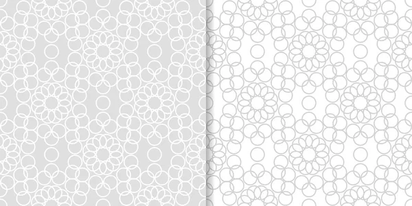 Işık gri geometrik süsler. Web, Tekstil ve duvar kağıtları için dikişsiz desen seti