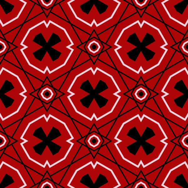 Geometrik seamless modeli. Siyah kırmızı beyaz bir arka plan duvar kağıtları, Tekstil ve kumaş için