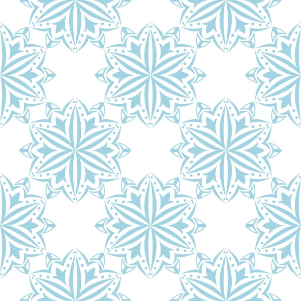 Beyaz zemin üzerine mavi çiçek süsleme. Tekstil ve duvar kağıtları için seamless modeli