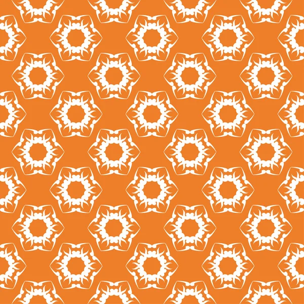 Turuncu ve beyaz çiçek süsleme. Tekstil ve duvar kağıtları için seamless modeli