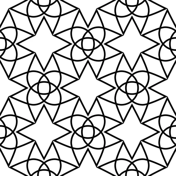 Siyah ve beyaz geometrik süsleme. Web, Tekstil ve duvar kağıtları için seamless modeli