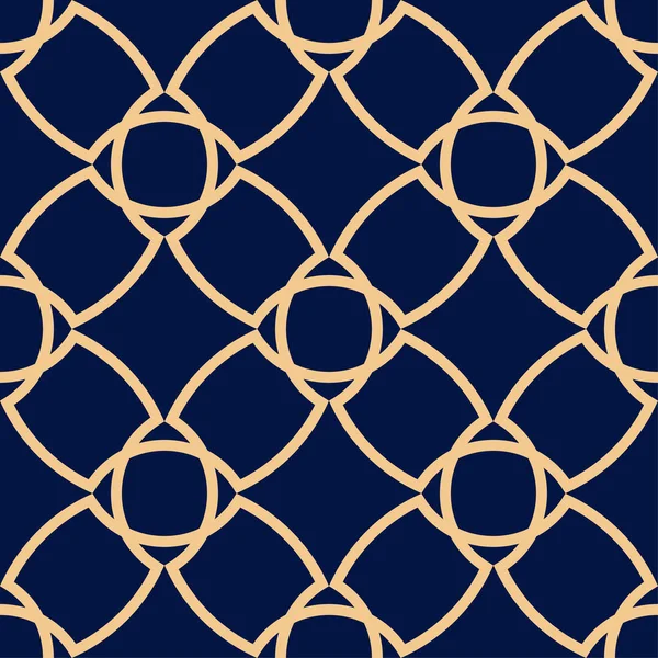 Altın mavi geometrik süsleme. Web, Tekstil ve duvar kağıtları için seamless modeli