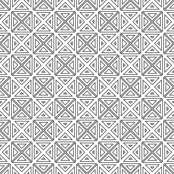 Beyaz arka planda siyah geometrik süsleme. Web, Tekstil ve duvar kağıtları için seamless modeli