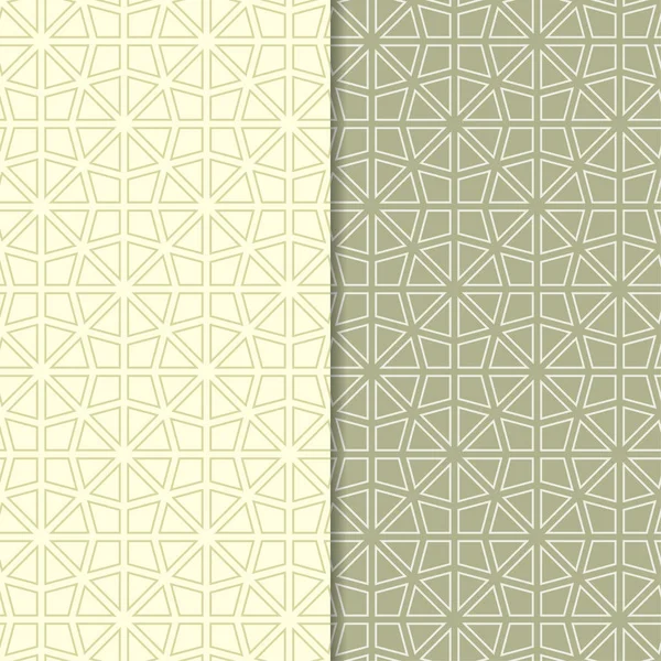 Web, Tekstil ve duvar kağıtları için dikişsiz desen zeytin yeşili geometrik ayarla