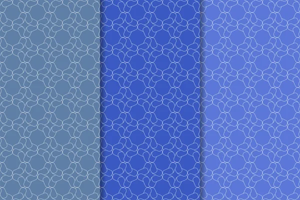 Web, Tekstil ve duvar kağıtları için dikey Dikişsiz desen mavi geometrik dizi