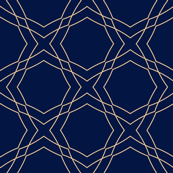 Altın mavi geometrik süsleme. Web, Tekstil ve duvar kağıtları için seamless modeli