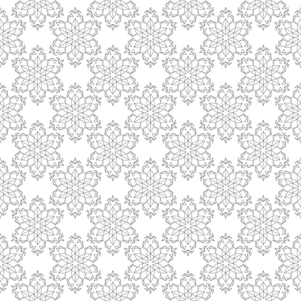 Siyah beyaz tek renkli çiçek seamless modeli