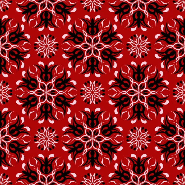 Kırmızı zemin üzerine çiçek seamless modeli. Arka plan duvar kağıtları, Tekstil ve kumaş için