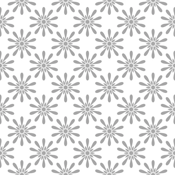 Beyaz arka plan üzerine açık gri çiçek tasarım. Tekstil ve duvar kağıtları için seamless modeli