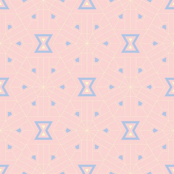 Rózsaszín Geometriai Varratmentes Háttérben Multi Színes Mintás Tapéta Textil Szövet — Stock Vector