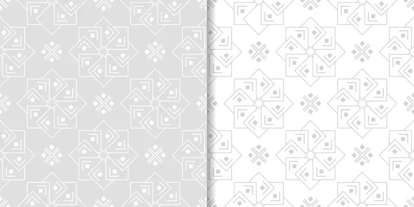 Hellgraue Florale Hintergründe Nahtlose Muster Für Textilien Und Tapeten — Stockvektor