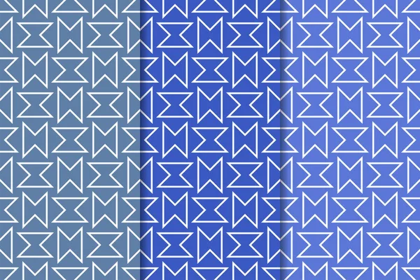 Web, Tekstil ve duvar kağıtları için dikey Dikişsiz desen mavi geometrik dizi
