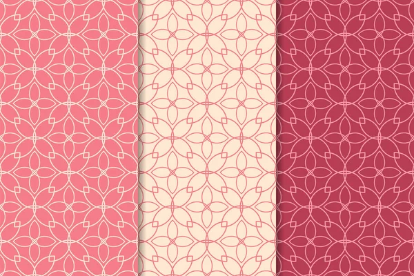 Web, Tekstil ve duvar kağıtları için dikey Dikişsiz desen kiraz kırmızı geometrik dizi