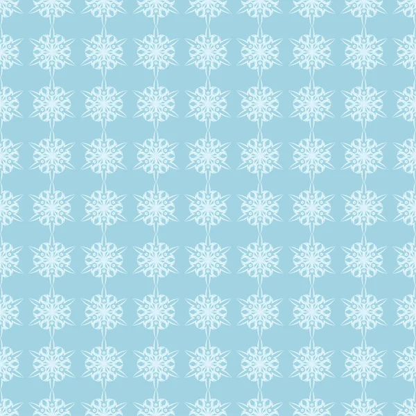 Mavi zemin üzerine beyaz çiçek tasarım. Tekstil ve duvar kağıtları için sorunsuz süsleme