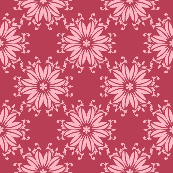 Kırmızı çiçek sorunsuz arka plan. Tekstil ve duvar kağıtları için dekoratif desen